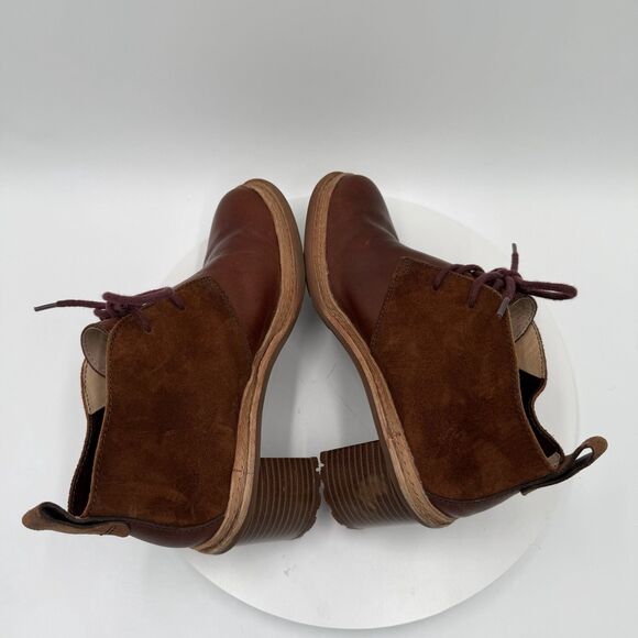 Clarks Brown Trace Glow Boots Leather Suede Dark Academia Boots Women’s Size 7 - Picture 4 of 8